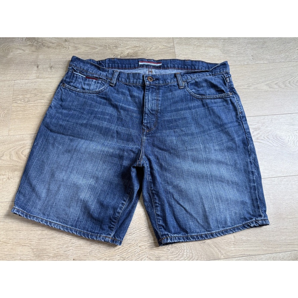 EUC Mens y2k Tommy Hilfiger jean shorts jorts stretch denim medium wash size 38